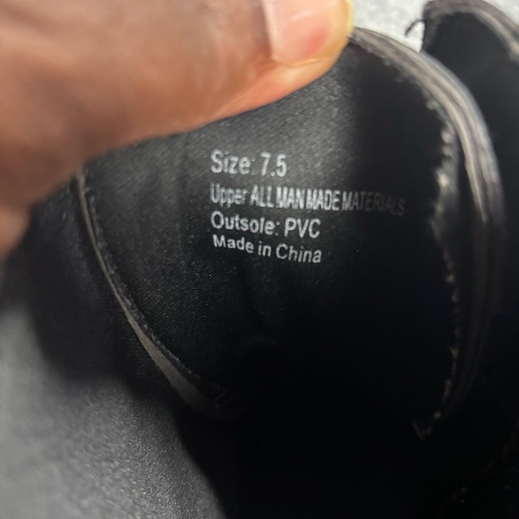 Olivia Miller Combat Boots Size 7.5 Black Zipper Closure with Buckle Side Zipper - Picture 6 of 10